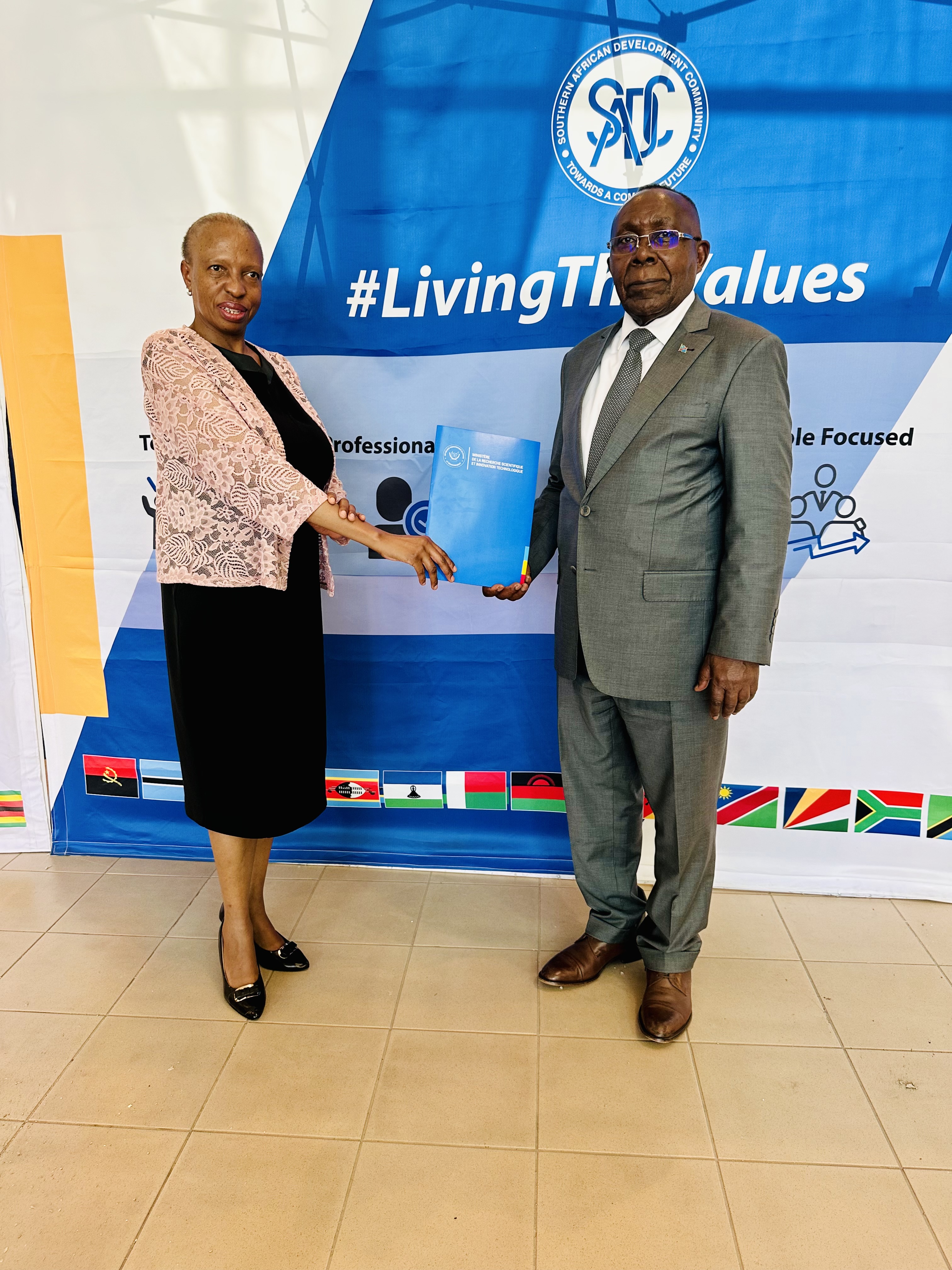 The Democratic Republic of Congo (DRC), today the 11 November 2023 deposited the instrument of ratification to the SADC Protocol on Science, Technology and Innovation of 2008 at the SADC Secretariat, in Gaborone, Botswana.