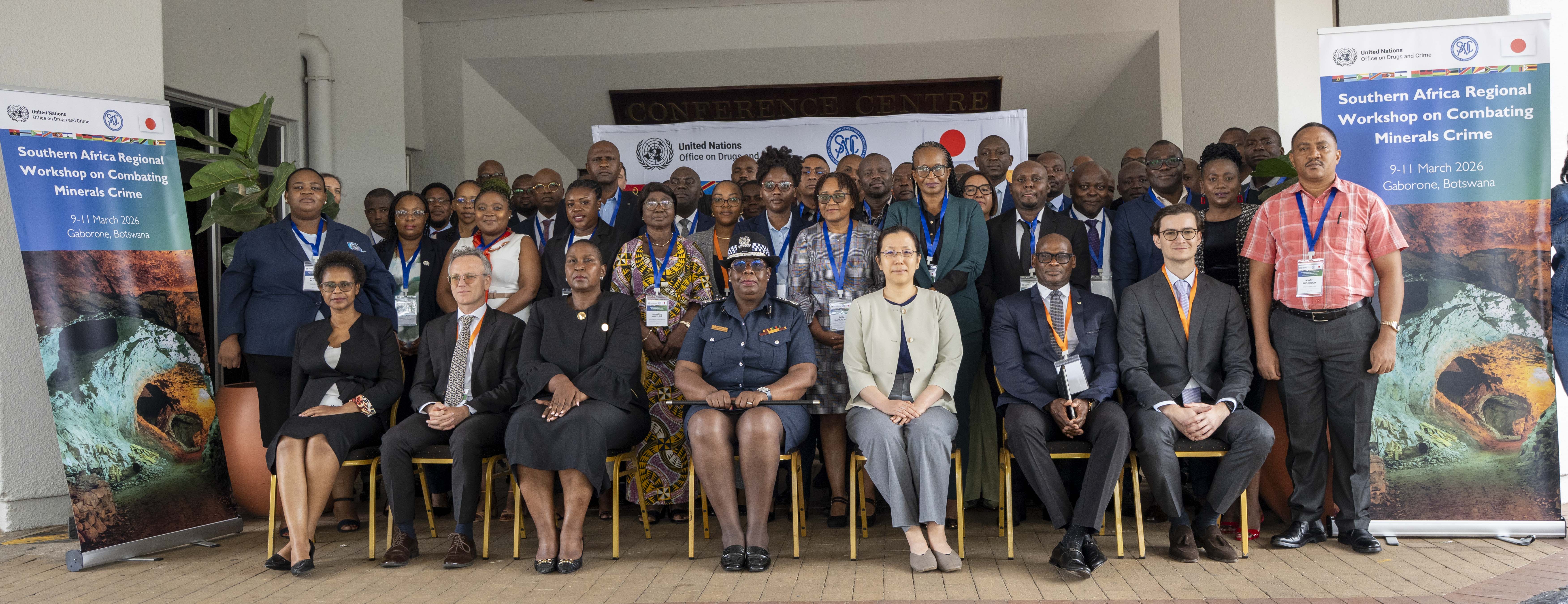 The Southern Africa Regional Workshop on Combating Mineral Crimes was held at the Avani Hotel in Gaborone, Botswana, from 9 to 11 March 2026. The workshop was organised by the United Nations Office on Drugs and Crime (UNODC), in partnership with the SADC Secretariat, with support from the Government of Japan. 