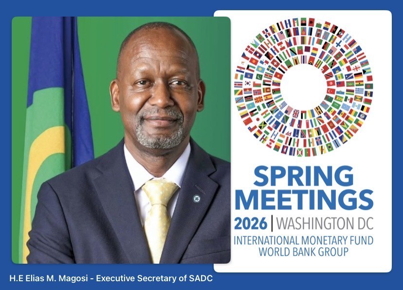 His Excellency Mr. Elias Magosi, Executive Secretary of the Southern African Development Community (SADC), will attend the International Monetary Fund (IMF) and World Bank Group Spring Meetings, scheduled for April 13 to 18, 2026, in Washington, D.C., United States of America. In addition to participating in the official sessions, H.E. Magosi will engage in a series of high-level bilateral and multilateral meetings on the margins, designed to advance SADC’s economic priorities and strengthen partnerships