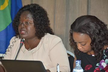 Deputy Director. Ministry of Interior in Mozambique, Ms Ema Cossa Chambo, giving opening remarks