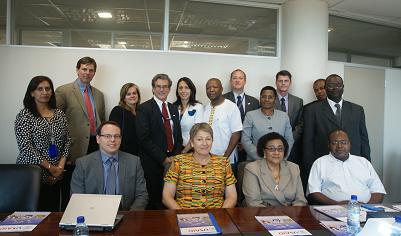 SADC Executive Secretary, H.E. Dr Stergomena Lawrence  & Mission Director for Southern Africa, Ms Cheryl Anderson & Officials from SADC Secretariat & USAID  Southern Africa Office