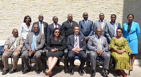 The Chairperson with SADC Executive Secretary, the Members of the SADC Management Team, the Chairperson of the Council of Ministers & the Chairperson of the  Standing Committee of Senior Officials
