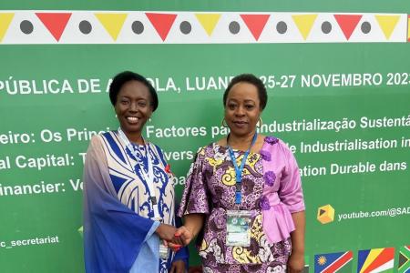 H. E Dr. Silvia Lutucuta, Minister of Health for Angola and Mrs. Angele Makombo N’tumba, SADC Deputy Executive Secretary for Regional Integration