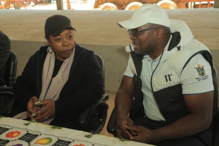 Honourable Nqobizitha M. Ndhlovu, Minister of Industry and Commerce and Ms. Angele SADC Deputy Executive Secretary for Regional Integration  
