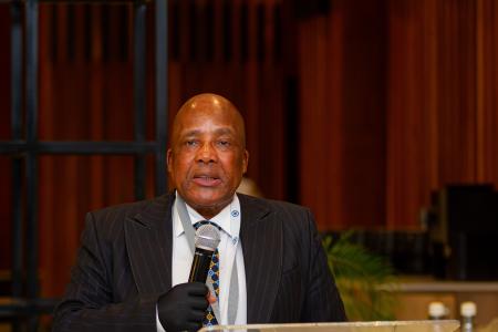 Honourable Dr. Aaron Motsoaledi, Minister of Health of the Republic of South Africa, and Chairperson of the SADC Ministerial Committee on Health