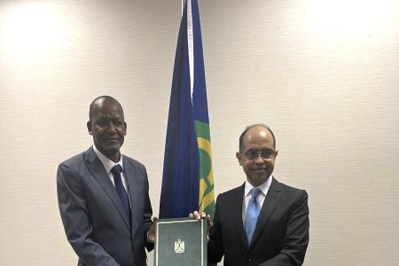 H. E. Mr. Elias Magosi, the Executive Secretary of SADC and H.E Mr. Ahmad Sharif, Ambassador of the Arab Republic of Egypt to South Africa 