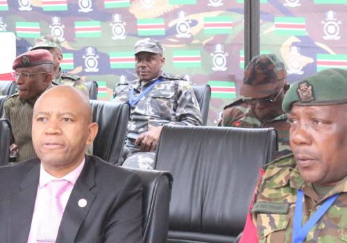 Director, Organ on Politics, Defence and Security Affairs at SADC Secretariat, Professor Kula Ishmael Theletsane and Exercise Director, Brigadier Joseph Moenyane Mathambo from BDF 