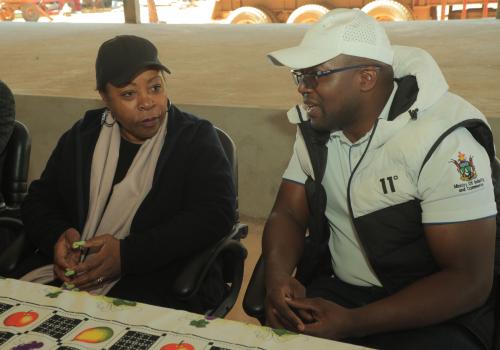 Honourable Nqobizitha M. Ndhlovu, Minister of Industry and Commerce and Ms. Angele SADC Deputy Executive Secretary for Regional Integration  