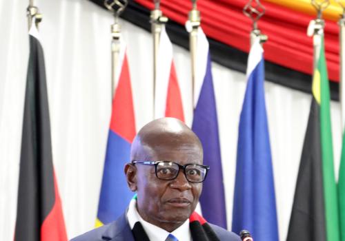 Honourable Daniel Garwe, Minister of Local Government and Public Works of the Republic of Zimbabwe 