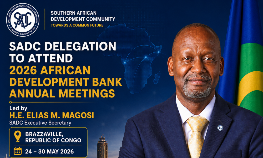 The Southern African Development Community (SADC) Executive Secretary, His Excellency Mr. Elias M. Magosi, will lead a SADC Secretariat delegation to the 2026 Annual Meetings of the African Development Bank Group, scheduled to take place in Brazzaville from 24 to 30 May 2026. The meetings will be convened under the theme “Mobilizing Africa’s Development Financing at Scale in a Fragmented World.”